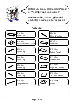 Preview for 3 page of Furniture of America CM3156PT Assembly Instructions Manual