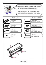 Preview for 3 page of Furniture of America CM3163BN Assembly Instructions