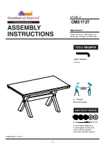 Preview for 1 page of Furniture of America CM3172T Assembly Instructions Manual