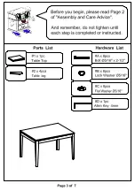 Preview for 3 page of Furniture of America CM3175T-5PK Assembly Instructions Manual