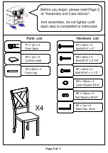 Preview for 5 page of Furniture of America CM3175T-5PK Assembly Instructions Manual