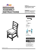 Preview for 1 page of Furniture of America CM3187PC-2PK Assembly Instructions Manual