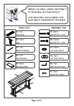 Preview for 3 page of Furniture of America CM3195BN Assembly Instructions