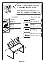 Предварительный просмотр 3 страницы Furniture of America CM3195LV Assembly Instructions