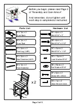 Preview for 3 page of Furniture of America CM3195PC-2PK Assembly Instructions