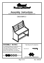 Preview for 1 page of Furniture of America CM3195PLV Assembly Instructions