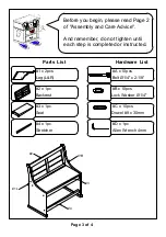 Preview for 3 page of Furniture of America CM3195PLV Assembly Instructions