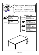 Preview for 3 page of Furniture of America CM3196T Assembly Instructions