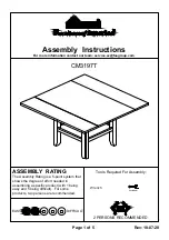 Preview for 1 page of Furniture of America CM3197T Assembly Instructions