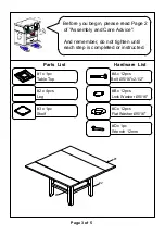 Preview for 3 page of Furniture of America CM3197T Assembly Instructions