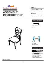 Furniture of America CM3219SC-2PK Assembly Instructions Manual preview