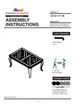 Furniture of America CM3219T-66 Assembly Instructions Manual preview