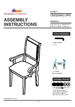 Furniture of America CM3224AC-2PK Assembly Instructions Manual preview