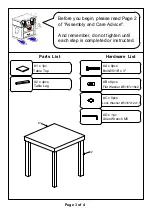 Preview for 3 page of Furniture of America CM3278PT-VN Assembly Instructions