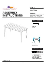 Furniture of America CM3286 Assembly Instructions Manual preview