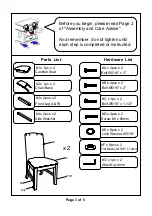 Preview for 3 page of Furniture of America CM3310SC Assembly Instructions