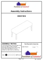 Preview for 1 page of Furniture of America CM3311BN Assembly Instructions