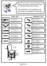 Preview for 5 page of Furniture of America CM3314PT-5K Assembly Instructions Manual