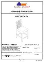 Furniture of America CM3318PC-2PK Assembly Instructions preview