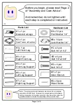 Preview for 3 page of Furniture of America CM3318PC-2PK Assembly Instructions