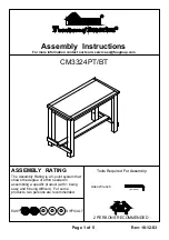 Preview for 1 page of Furniture of America CM3324PT/BT Assembly Instructions