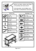 Preview for 3 page of Furniture of America CM3324PT/BT Assembly Instructions