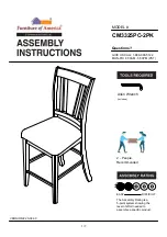 Preview for 1 page of Furniture of America CM3325PC-2PK Assembly Instructions Manual