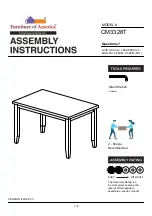 Preview for 1 page of Furniture of America CM3328T Assembly Instructions Manual