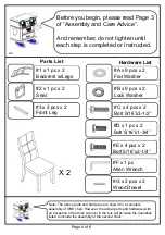 Preview for 4 page of Furniture of America CM3339-SC-2PK Assembly Instructions Manual