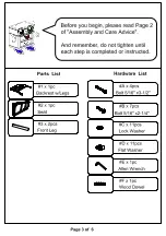 Preview for 3 page of Furniture of America CM3342SC Assembly Instructions Manual