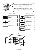 Preview for 3 page of Furniture of America CM3346SV Assembly Instructions