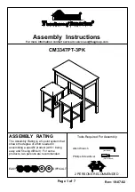 Preview for 1 page of Furniture of America CM3347PT-3PK Assembly Instructions Manual