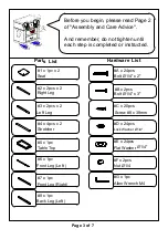 Preview for 3 page of Furniture of America CM3347PT-3PK Assembly Instructions Manual