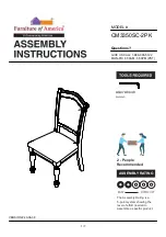 Preview for 1 page of Furniture of America CM3350SC-2PK Assembly Instructions Manual