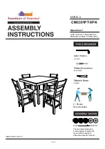 Preview for 1 page of Furniture of America CM3351PT-5PK Assembly Instructions Manual