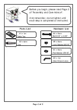 Preview for 3 page of Furniture of America CM3352T Assembly Instructions