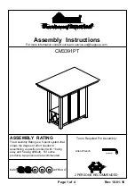 Preview for 1 page of Furniture of America CM3391PT Assembly Instructions