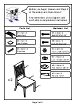 Preview for 3 page of Furniture of America CM3410SC-2PK Assembly Instructions