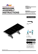 Preview for 1 page of Furniture of America CM3417T Assembly Instructions Manual