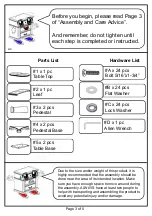 Preview for 3 page of Furniture of America CM3418T Assembly Instructions