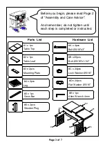 Preview for 3 page of Furniture of America CM3438T Assembly Instructions Manual