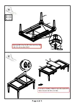 Preview for 4 page of Furniture of America CM3452T Assembly Instructions