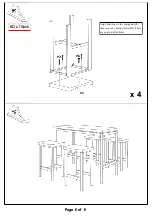 Preview for 6 page of Furniture of America CM3454PT-60-5PK Assembly Instructions Manual