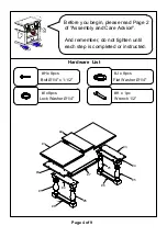 Preview for 4 page of Furniture of America CM3455T Assembly Instructions Manual