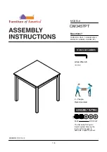 Preview for 1 page of Furniture of America CM3457PT Assembly Instructions Manual