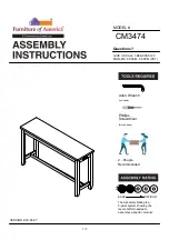 Furniture of America CM3474 Assembly Instructions Manual preview