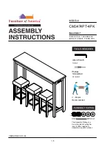 Furniture of America CM3474PT-4PK Assembly Instructions Manual preview