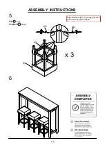 Preview for 9 page of Furniture of America CM3474PT-4PK Assembly Instructions Manual