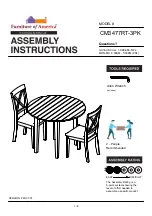 Preview for 1 page of Furniture of America CM3477RT-3PK Assembly Instructions Manual