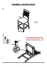 Preview for 6 page of Furniture of America CM3479PC-2PK Assembly Instructions Manual